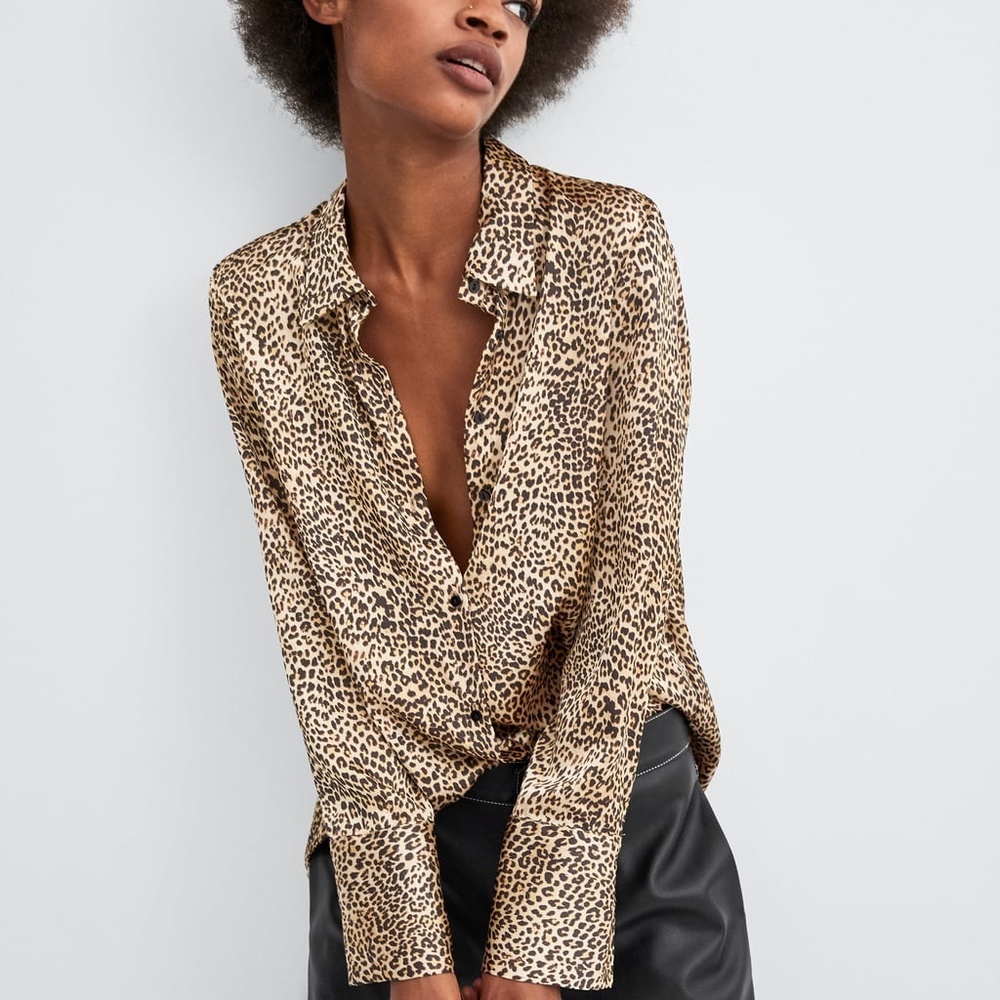 Zara long button up shirt. Xs